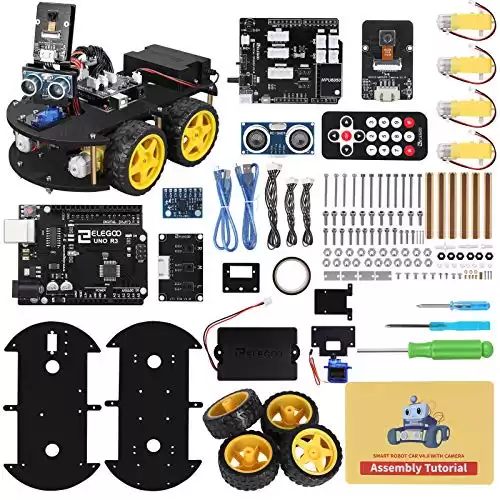 ELEGOO UNO R3 Smart Robot Car Kit V4 for Arduino Robotics for Kids Ages 8-16